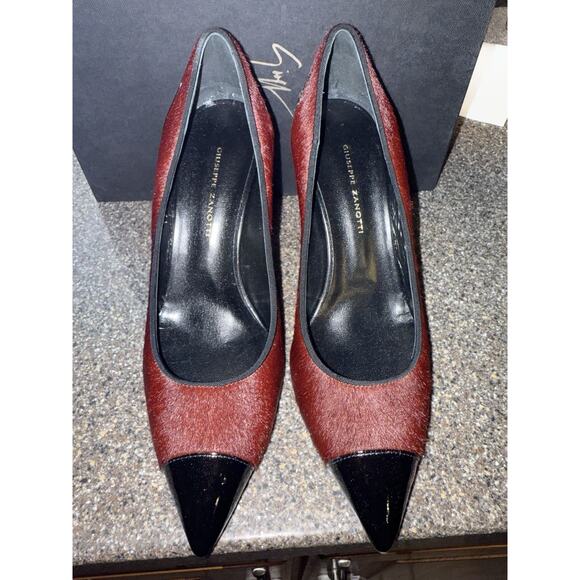 Giuseppe Zanotti Pony Hair Women's Heels Size 37.5 NIB - Picture 3 of 8